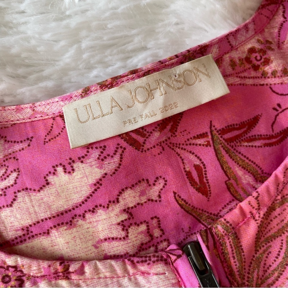 Ulla Johnson | Leiko Floral Print Tropical Pink Dress, Vacation, 8 - Picture 10 of 16